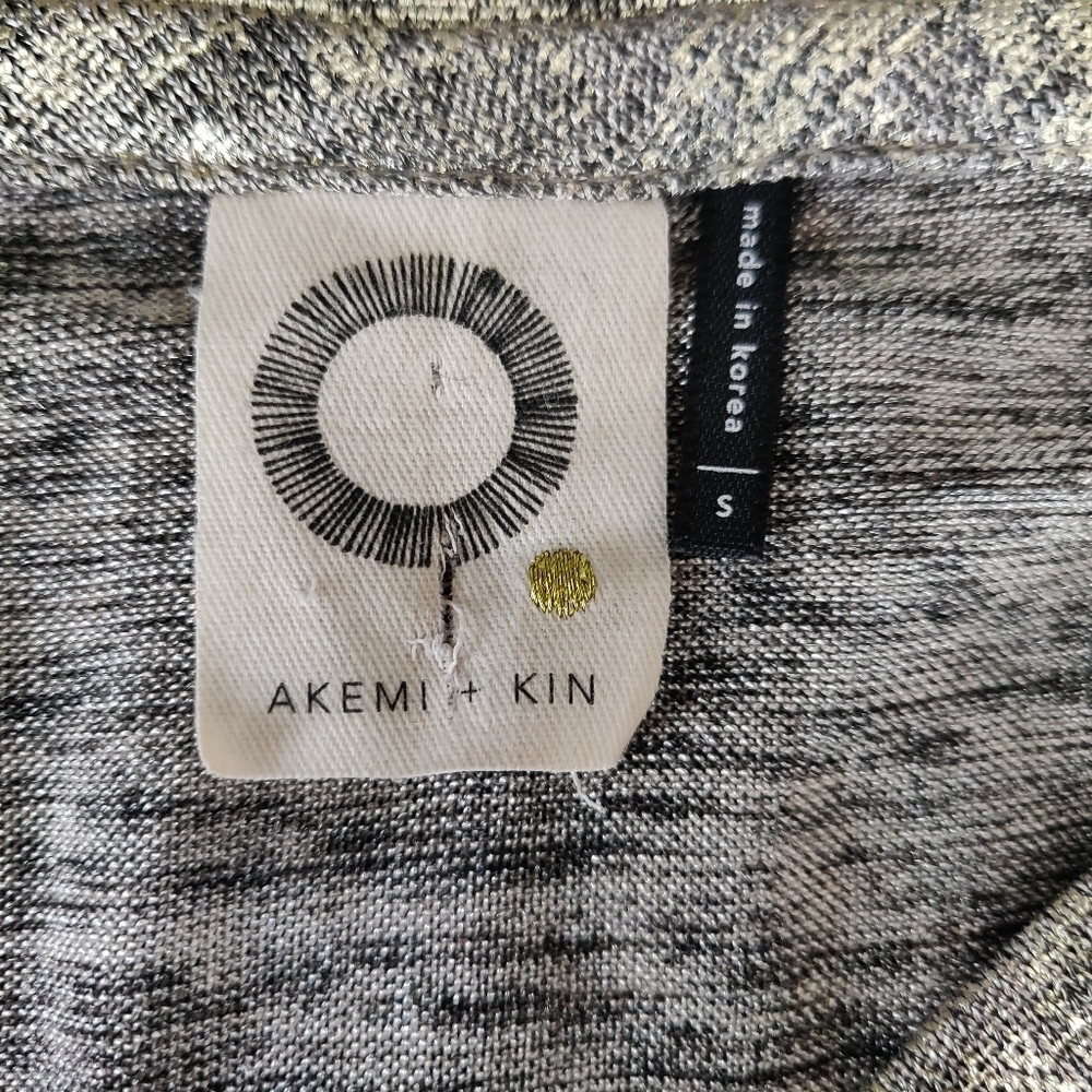 Anthropologie Akemi + Kin Gold Shimmer Top Small - Picture 7 of 11